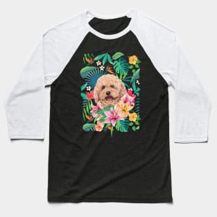 Tropical Red Toy Poodle 2 Baseball T-Shirt